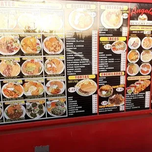 the menu