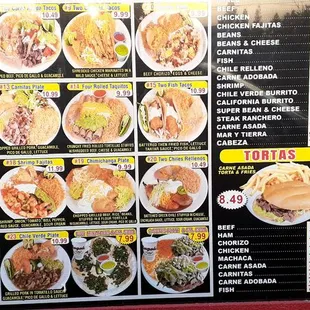 the menu