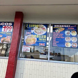 the front of the restaurant