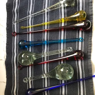 Blown glass Teardrops. Each different to look at.