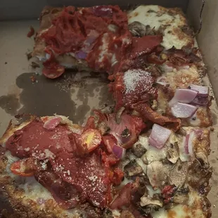 a pizza in a box