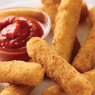 Try one of our delicious appetizers, Mozzarella Sticks!