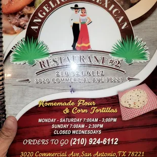 a menu for a mexican restaurant