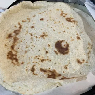 a tortilla on a plate