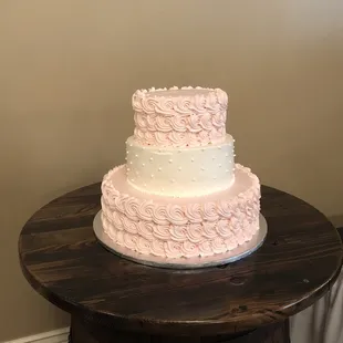 a wedding cake on a table