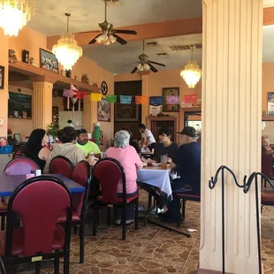 people sitting at tables