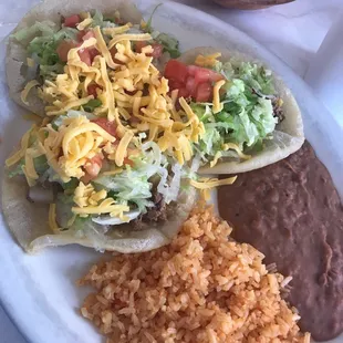 #8 Beef puffy taco plate