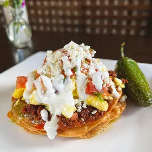 Chilaquiles with Chorizo
