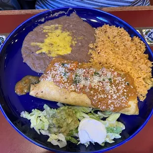 Seafood chimichanga - lots of seafood and no fillers