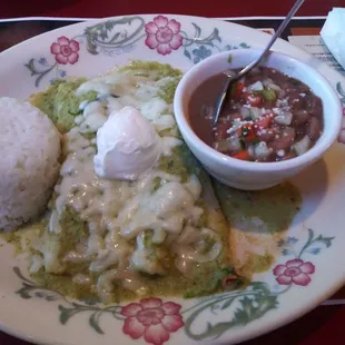 Very good spinach enchilada