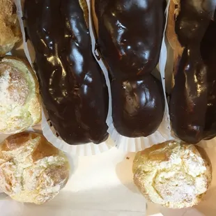 Chocolate Eclairs
 Cream puffs
