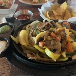 Veggie fajitas