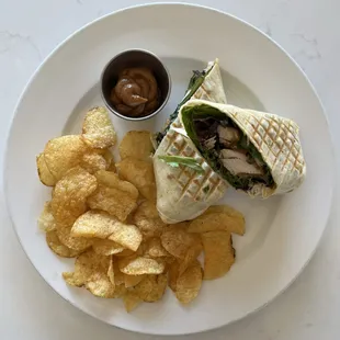 Grilled Chicken Wrap | with Thai Peanut Sauce.