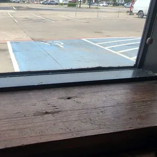 Dirty window sill