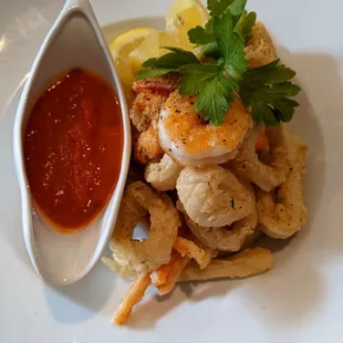 Shrimp and calamari