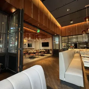 The private dining area that has a partition.