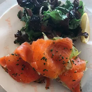 Open Faced Salmon Toast