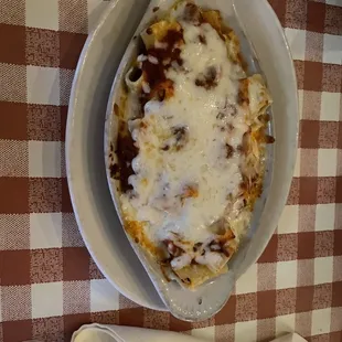 Baked Rigatoni with two cheeses la Carte