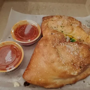Calzone- I made it stretch for 3 meals