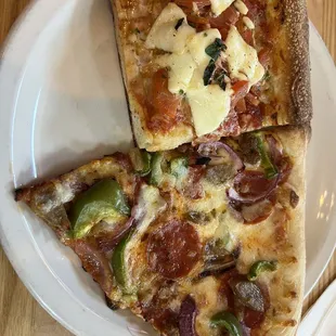 Sicilian slice and a deluxe slice