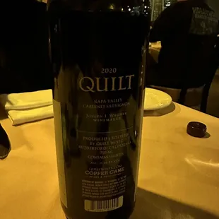 Wine the chef paired with our dinner.