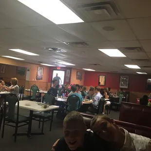 Quiet dining room on a Sunday afternoon