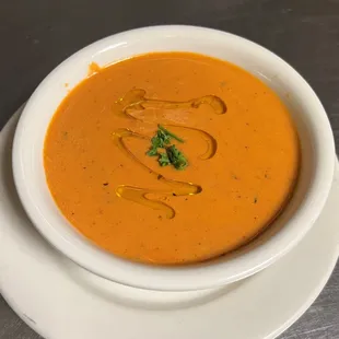 Angelino&apos;s house-made Tomato Bisque soup.