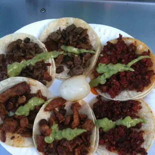 Dos Chorizo, Dos Al Pastor, Dos Carne Asada