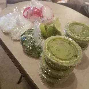 More condiments packed up