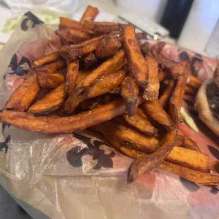Fresh cut sweet potato fries