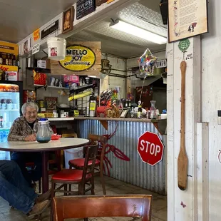 a man sitting at a table