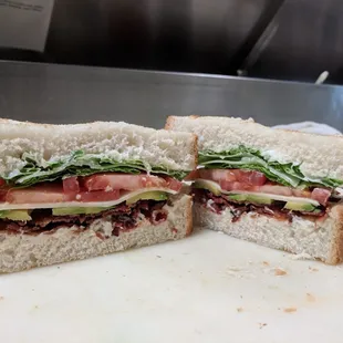 BLT with avocado and swiss cheese