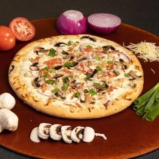 Garlic chicken pizza