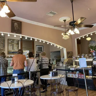 the interior of a cafe