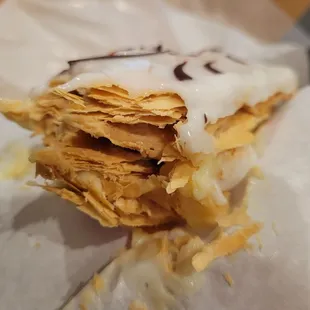 a close up of a pastry