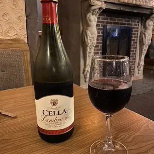 Sparkling chilled red