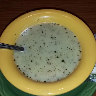 Mint soup that's good.