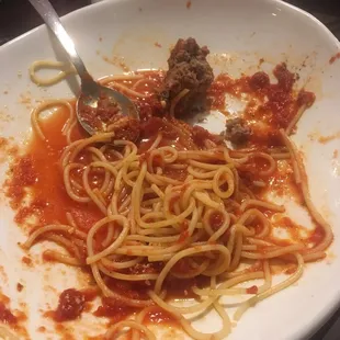 Aftermath of our spaghetti
