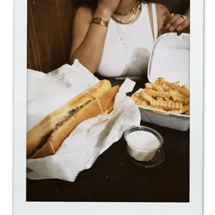 Philly cheesesteak + fries