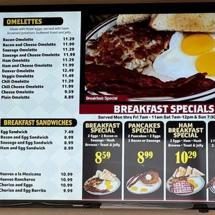 Menu as of 3/25/24