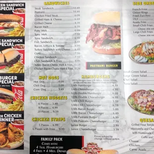 menu, soups and chowder