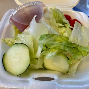 Salad with a side of hair.