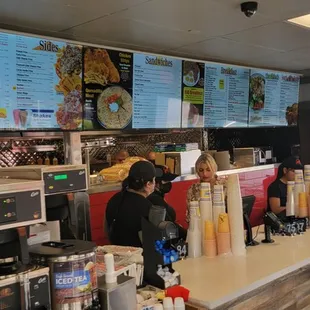 a man ordering food