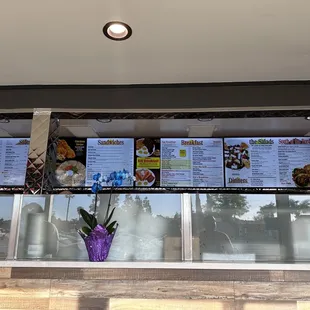 menus on the wall