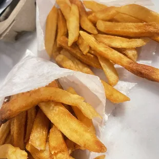 Don't waste your money, fries look and taste like they're 5 days old and they charge an extra 6% if you use your debit. Trash