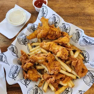 Chicken strips and fries