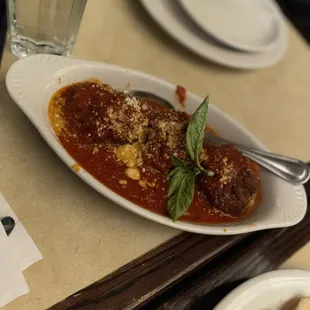 a plate of meatballs