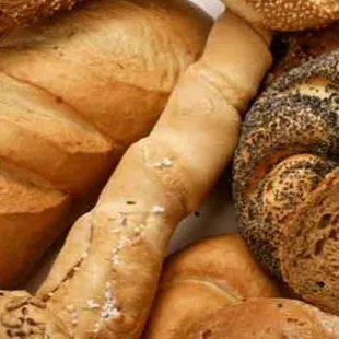 a variety of breads