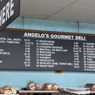 Menu circa November 2022