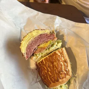 Genoa Salami packed with meat